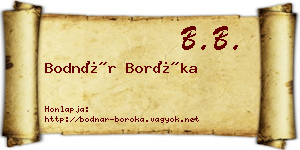 Bodnár Boróka névjegykártya