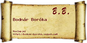 Bodnár Boróka névjegykártya